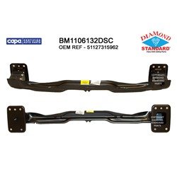 51127315962 BUMPER REBAR- UHS STEEL- DIAMOND STANDARD- CAPA CERTIFIED OEM auto part