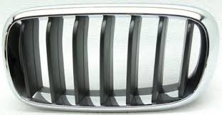 51137294485 GRILLE, LH (DRIVER SIDE)- MATTE BLACK- CHROME SURROUND- WITH OR W/O NIGHT VISION- W/O M-SPORT PKG- W/O LUXURY OEM auto part