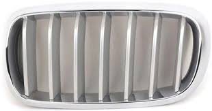 51117303107 GRILLE, LH (DRIVER SIDE)- MATTE TITANIUM SILVER- CHROME SURROUND- WITH OR W/O NIGHT VISION- W/ M-SPORT PKG Hov OEM auto part