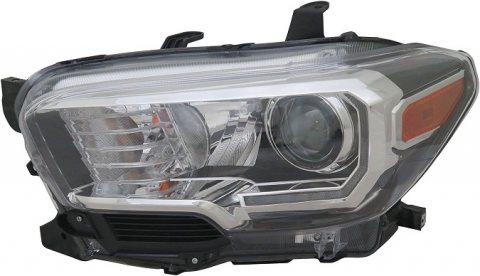 8115004270 LAMP, LH (DRIVER SIDE)- HALOGEN- BLACK BEZEL- W/ CHROME ACCENT- W/ LED DAYTIME LAMP- W/ FOG LAMP ASSEMBLY- CAP OEM auto part