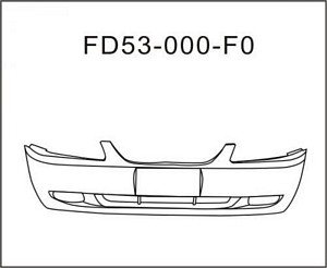 YR3Z17D957GA BUMPER COVER-PRIMED- GT- CAPA CERTIFIED OEM auto part