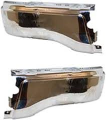 KB3Z17906F BUMPER FACE BAR SET- STEEL- CHROME- W/O SENSOR HOLES OEM auto part