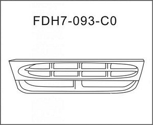 F8UZ8200BAA GRILLE-SILVER / GREY OEM auto part