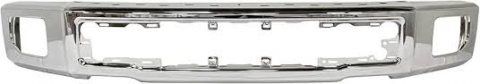 FL3Z17757A BUMPER FACE BAR- STEEL- CHROME- W/ FOG LAMP HOLES- W/O END CAP MOULDINGS OEM auto part