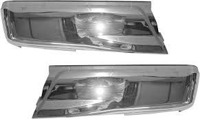 FL3Z17906A BUMPER FACE BAR SET, LH (DRIVER SIDE)+ RH (PASSENGER SIDE)- STEEL- CHROME- W/O SENSOR HOLES- 2 PIECE SET Hover OEM auto part