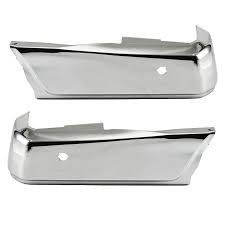 FL3Z17906B BUMPER FACE BARS, LH (DRIVER SIDE)+ RH (PASSENGER SIDE)- STEEL- CHROME- W/ SENSOR HOLE IN EACH- 2 PIECE SET Ho OEM auto part