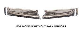 ML3Z17906CA BUMPER FACE BAR SET- SOLD AS PAIR- STEEL- CHROME- W/O SENSOR HOLES OEM auto part