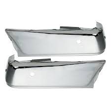 ML3Z17906DA BUMPER FACE BAR END SET- SOLD AS PAIR- STEEL- CHROME- W/ 2 SENSOR HOLES- W/O AUTOPARK- EXCEPT RAPTOR / TREMOR OEM auto part
