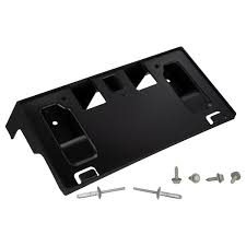 RL3Z17A385AA BUMPER LICENSE PLATE BRACKET- MATTE BLACK- MODEL W/O IMMERSION HEATER- 5.0L OEM auto part