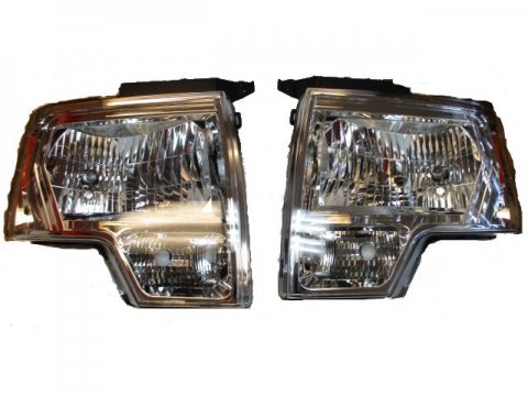 DL3Z13008A LAMP ASSEMBLY SET- LH (DRIVER SIDE)+ RH (PASSENGER SIDE)- CHROME HOUSING OEM auto part