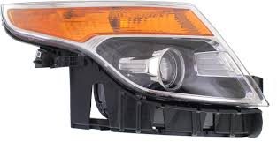 BB5Z13008J LAMP ASSEMBLY, RH (PASSENGER SIDE)- HALOGEN- BLACK BEZEL- W/ SATIN CHROME SURROUND OEM auto part