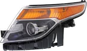 BB5Z13008N LAMP ASSEMBLY, LH (DRIVER SIDE)- HALOGEN- BLACK BEZEL- W/ SATIN CHROME SURROUND OEM auto part