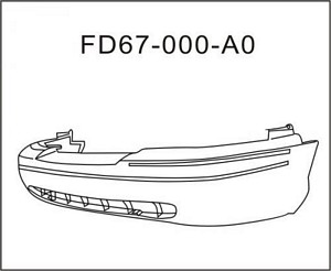 3W7Z17D957CA BUMPER COVER- PRIMED- W/O LOWER SPLASH SHIELD OEM auto part