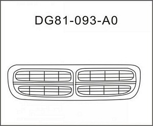 55056092 GRILLE-CHROME/BLACK OEM auto part