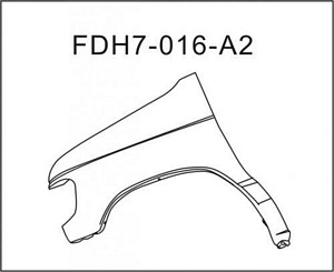 7C2Z16006A FENDER LH (DRIVER SIDE) - Plan Image
