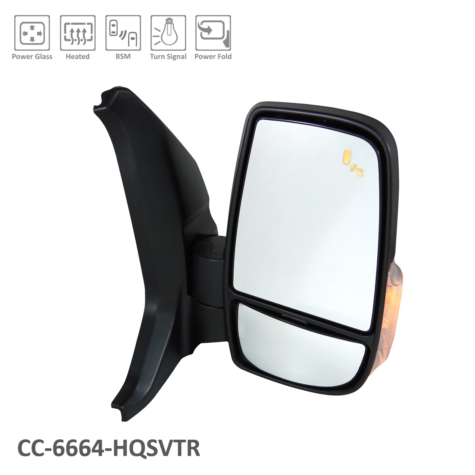LK4Z17682BA MIRROR ASSEMBLY, RH (PASSENGER SIDE)- TEXTURED BLACK- DUAL GLASS- POWER UPPER/ MANUAL LOWER CONVEX- HEATED- SIGNAL- W/ BSD- POWER FOLD- SHORT ARM- LOW ROOF MODEL OEM auto part