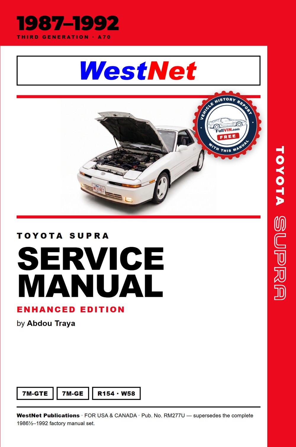 Toyota Supra A70 Enhanced Service Manual cover