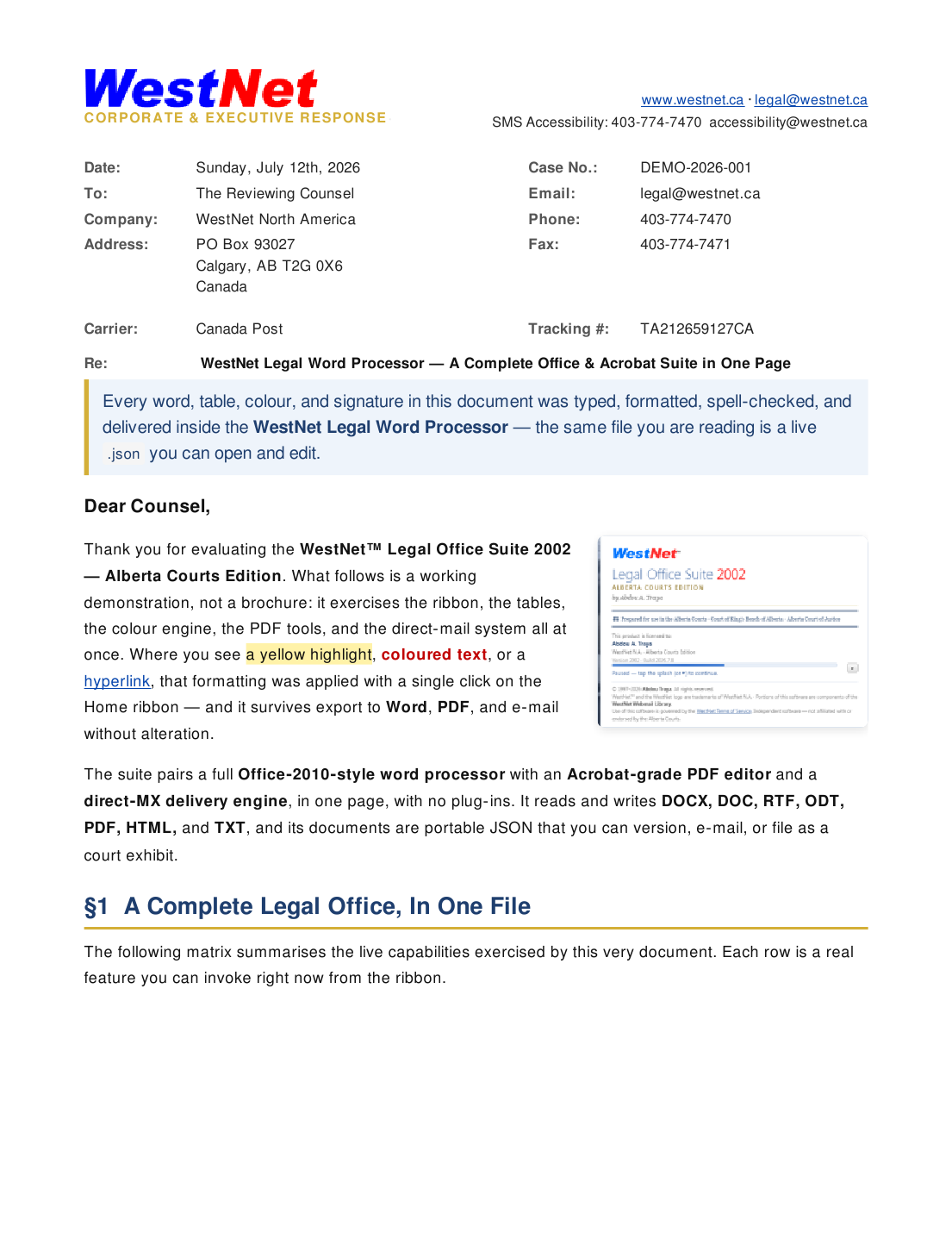Letterhead output
