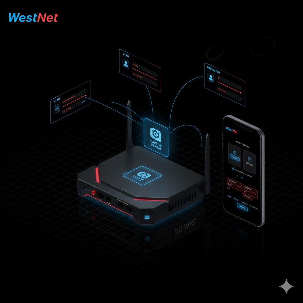 WestNet Captive Portal: DD-WRT Router Integration