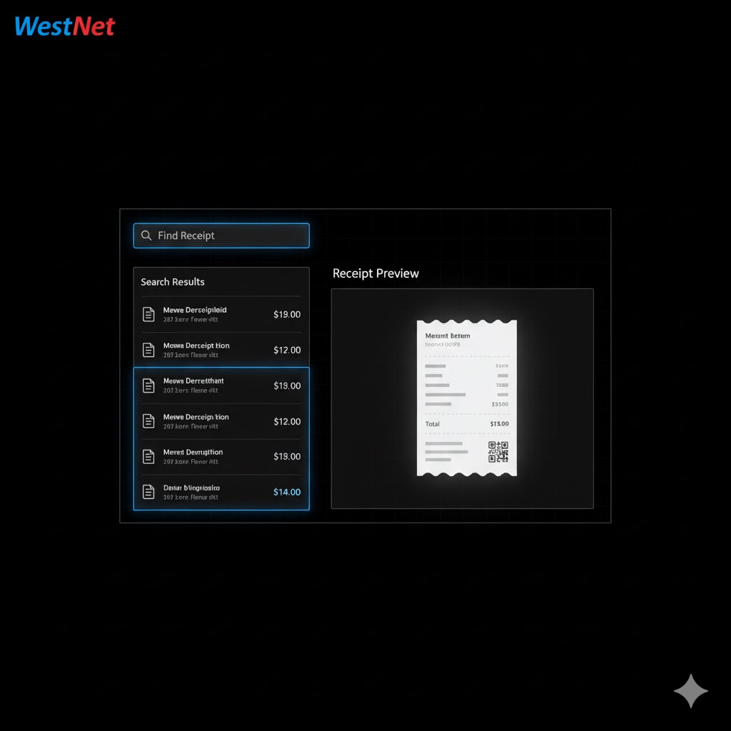 WestNet Captive Portal: Receipt Search & Lookup