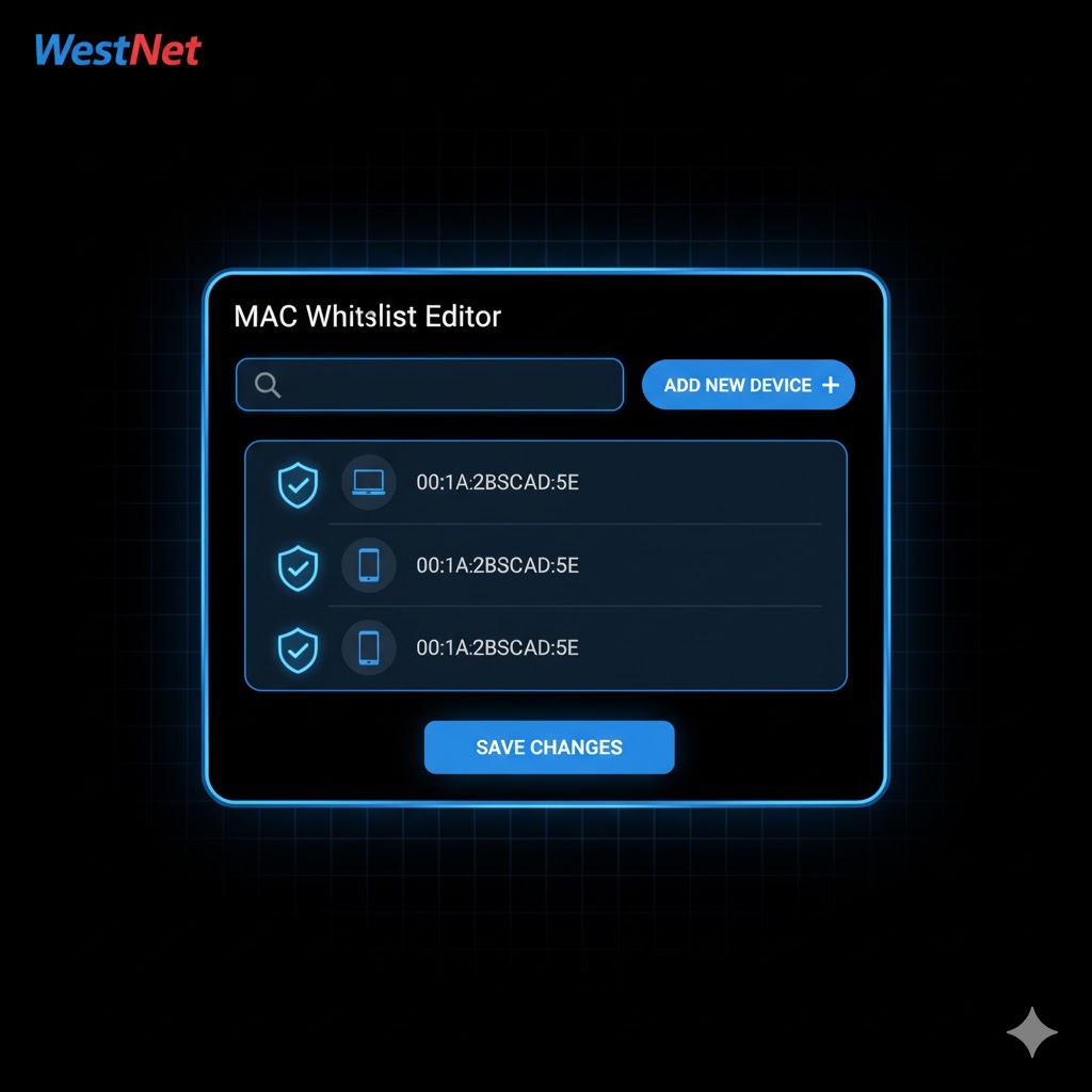 WestNet Captive Portal: MAC Address Whitelisting