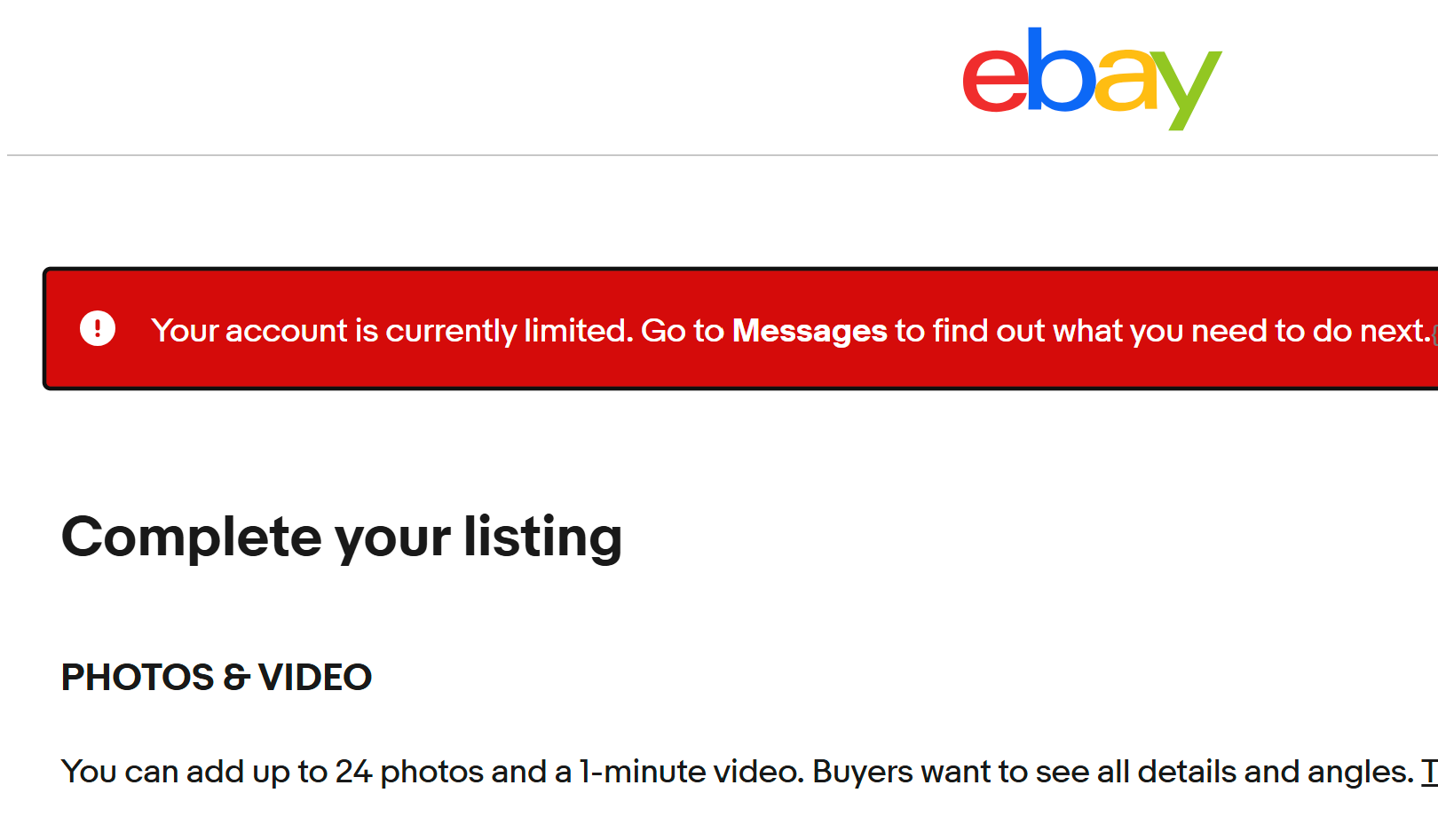 AbdouExpress eBay Restriction Notice
