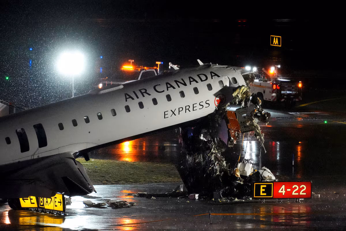 Two Pilots Killed After Air Canada Jet Slams Into Fire Truck at LaGuardia Airport
