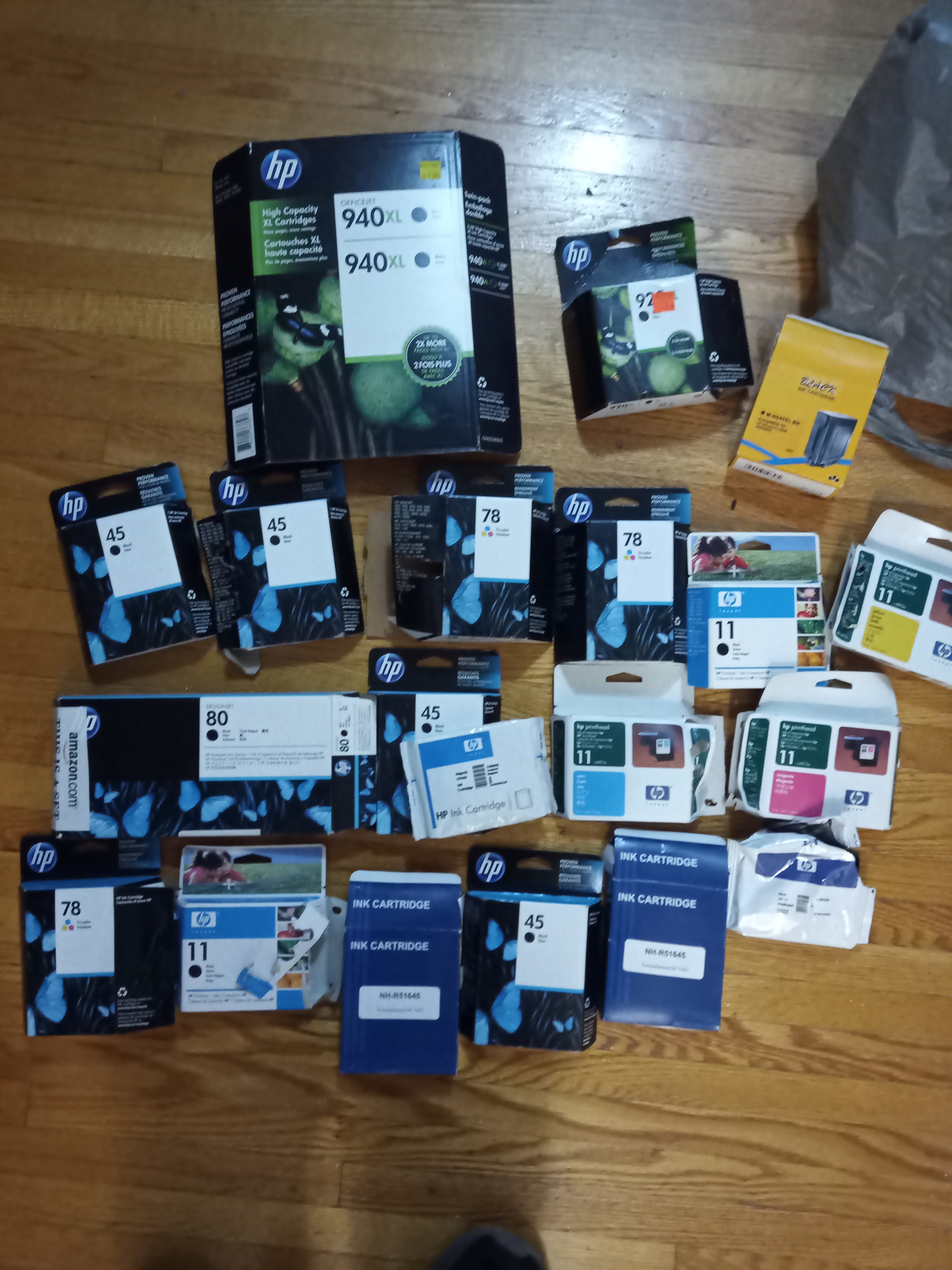 Huge Lot of HP Printer Ink Cartridges 95 11 940 & More Hewlett Packard